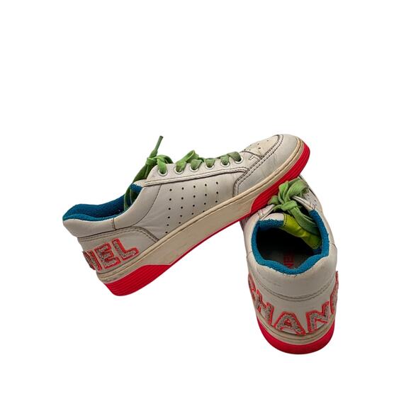 Chanel 2020 Interlocking Neon Women's CC Logo Sneakers 39 - Picture 2 of 8